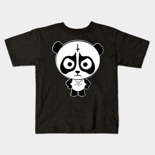 black metal panda Kids T-Shirt